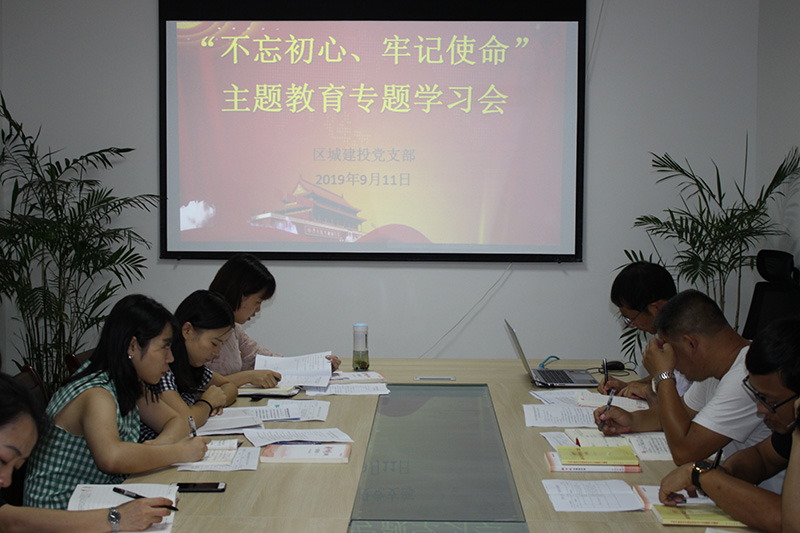 區(qū)城建投公司黨支部開展“先學(xué)、先查、先改”工作 預(yù)熱 “不忘初心、牢記使命”主題教育工作